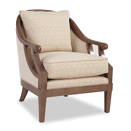 Craftmaster Accent Chairs Traditional Wood-Framed Accent Chair with